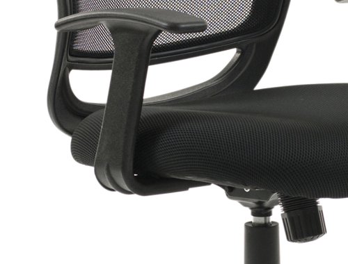 EX000193 Mave Task Operator Chair Black Mesh With Arms
