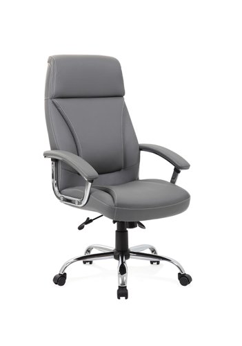 Penza Executive Grey Leather Chair  | County Office Supplies