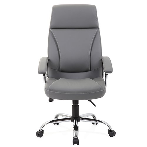 Penza Executive Grey Leather Chair  | County Office Supplies