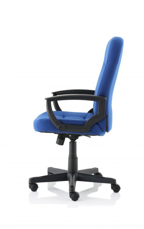 Hague Executive Fabric Chair Royal Blue with Fixed Arms EX000200