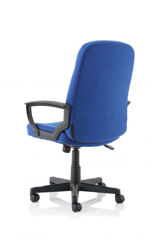 Hague Executive Fabric Chair Royal Blue with Fixed Arms EX000200