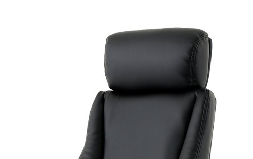 Winsor Black Leather Chair With Headrest