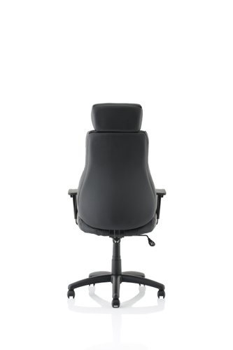 EX000213 Winsor Black Leather Chair With Headrest