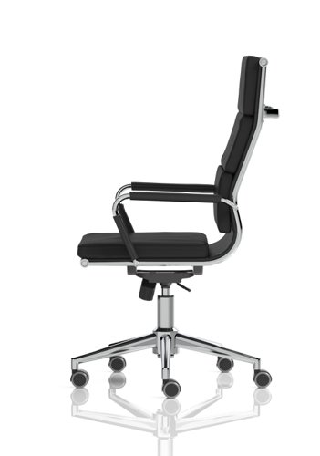 EX000219 Hawkes Black PU Chrome Frame Executive Chair