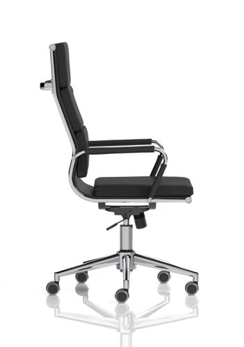 EX000219 Hawkes Black PU Chrome Frame Executive Chair