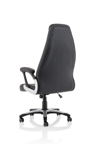 EX000230 Metropolis High Back Black Leather Look Chair