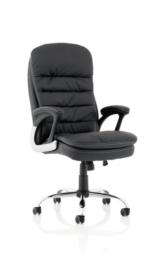 16778DY - Ontario Faux Leather Executive Office Chair Black - EX000237 -
