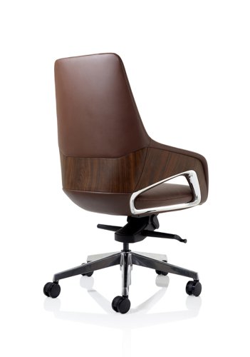16799DY - Olive High Back Executive PU Vegan Leather Office Chair Brown - EX000260