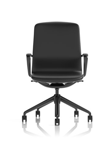 EX000263 | Lucia is a name given to those that bring light to the world around them, let that light shine in to your office space with this executive office chair. Upholstered in a black PU leather that is cleverly complimented by an aluminium frame, arms and 5-star base, the Lucia offers both seat height adjustment and lock tilt backrest to keep you comfortable during even the slowest of days.