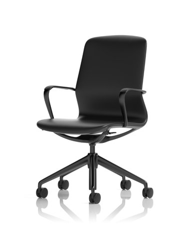 EX000263 | Lucia is a name given to those that bring light to the world around them, let that light shine in to your office space with this executive office chair. Upholstered in a black PU leather that is cleverly complimented by an aluminium frame, arms and 5-star base, the Lucia offers both seat height adjustment and lock tilt backrest to keep you comfortable during even the slowest of days.