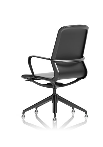 Lucia Executive Chair Black Frame With Chrome Glides