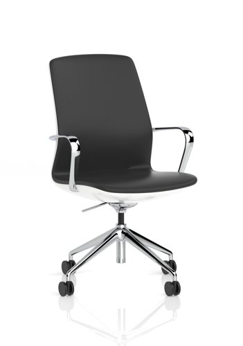 Mara Black PU White Shell Executive Office Chair