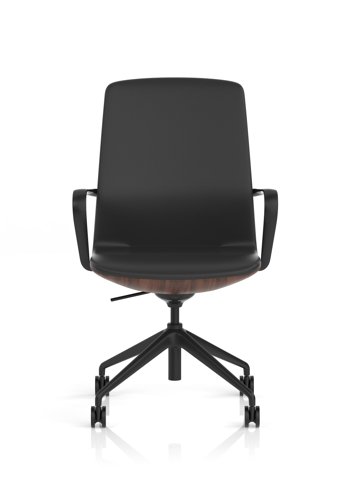 Mara Black PU Wood Shell Executive Office Chair