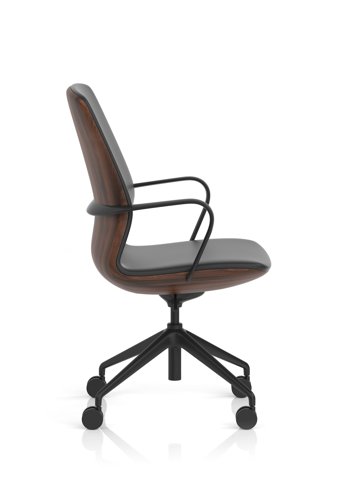 Mara Black PU Wood Shell Executive Office Chair