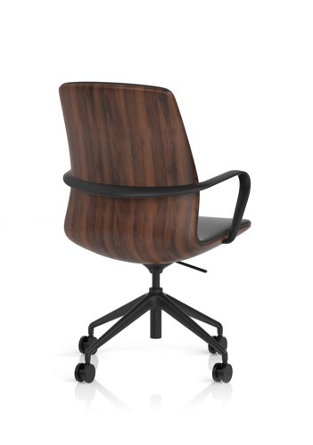 Mara Black PU Wood Shell Executive Office Chair