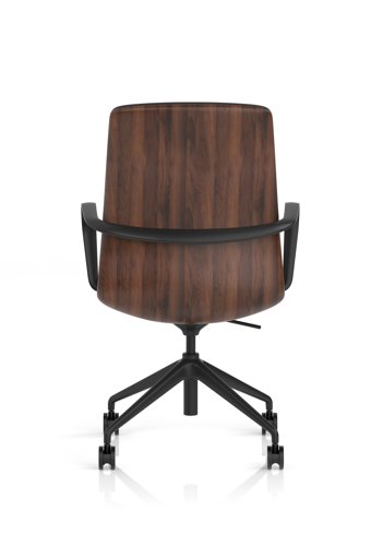 Mara Black PU Wood Shell Executive Office Chair