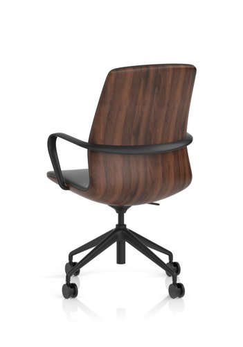 Mara Black PU Wood Shell Executive Office Chair