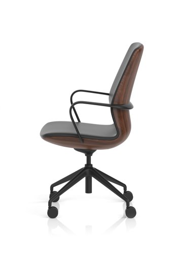 Mara Black PU Wood Shell Executive Office Chair