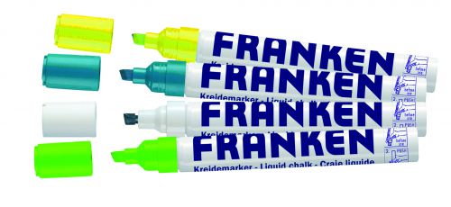 Chalk Marker Neon Line Width 2-5mm 4 Pieces Various Colours