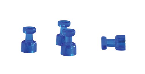 Memo holder, size: 18 x 11 mm, magnet strength: 400 g, pack 4, blue