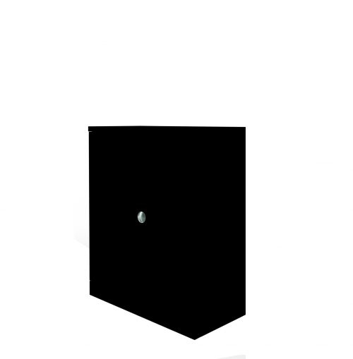 Graviti Plus Contract Stationery 1000mm 2-Door Cupboard Black No Shelves