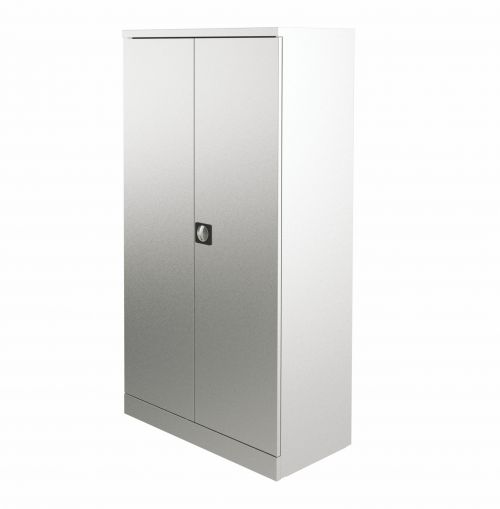 Graviti Plus Contract Stationery 1850mm 2-Door Cupboard Goose Grey No Shelves