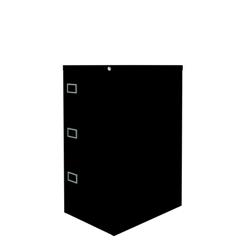 Graviti Plus Contract 3 Drawer Filing Cabinet Black