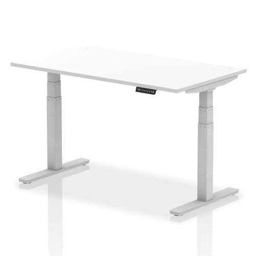 Dynamic Air 1400 x 800mm Height Adjustable Desk White Top Silver Leg HA01010  13091DY