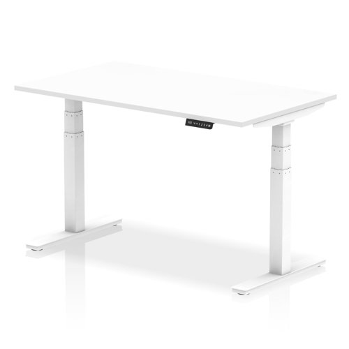 13231DY - Dynamic Air 1400 x 800mm Height Adjustable Desk White Top White Leg HA01030