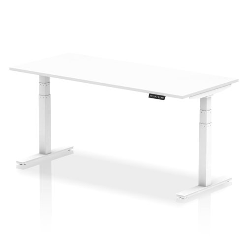 Dynamic Air 1800 x 800mm Height Adjustable Desk White Top White Leg HA01032