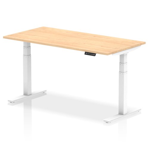 Dynamic Air 1600 x 800mm Height Adjustable Desk Maple Top White Leg HA01035  13266DY