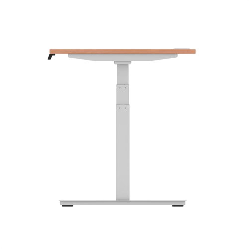 Dynamic Air 1800 x 800mm Height Adjustable Desk Beech Top Cable Ports Silver Leg HA01084 - 13329DY | Dynamic