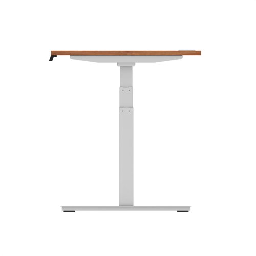 Dynamic Air 1600 x 800mm Height Adjustable Desk Walnut Top Cable Ports Silver Leg HA01087 - 13350DY | Dynamic