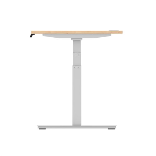 Dynamic Air 1200 x 800mm Height Adjustable Desk Maple Top Cable Ports Silver Leg HA01093 - 13392DY | Dynamic