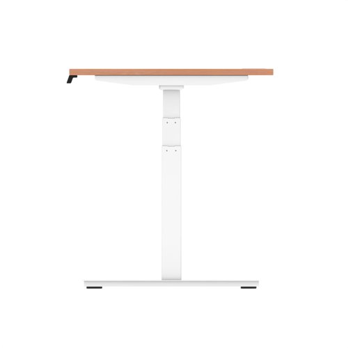 Dynamic Air 1400 x 800mm Height Adjustable Desk Beech Top Cable Ports White Leg HA01102