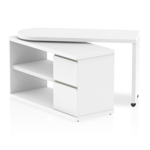 Fleur Smart Storage Office Desk White