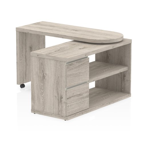 Dynamic Fleur Smart Storage Desk Grey Oak HO00102  23605DY