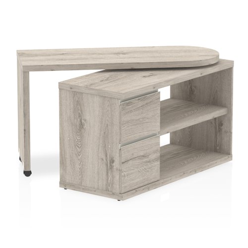 Dynamic Fleur Smart Storage Desk Grey Oak HO00102  23605DY