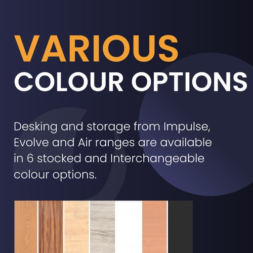 25278DY | Impulse represents the best value contract office desking and storage available today. Created by specialist designers with a focus on all office furniture needs the products provide refinement on budget.  The comprehensive range is fully guaranteed and quality assured.
