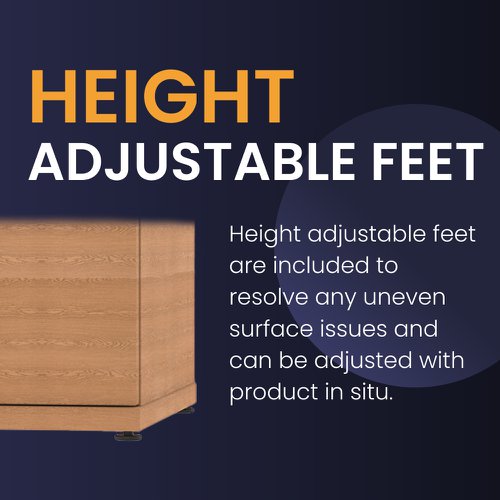 Impulse 800mm Deep Desk High Pedestal Maple