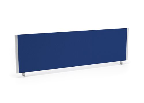 Impulse Straight Screen W1400 x D25 x H400mm Blue With Silver Frame - I000268
