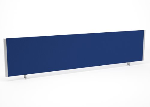 Impulse Straight Screen W1800 x D25 x H400mm Blue With Silver Frame - I000270