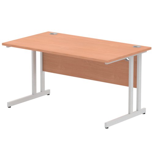 Impulse Cantilever 1400 Rectangle Desk Beech