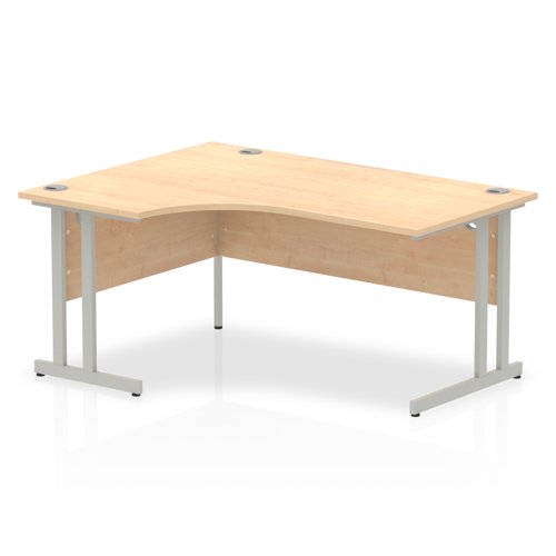 Impulse Cantilever 1600 Left Hand Crescent Desk Maple