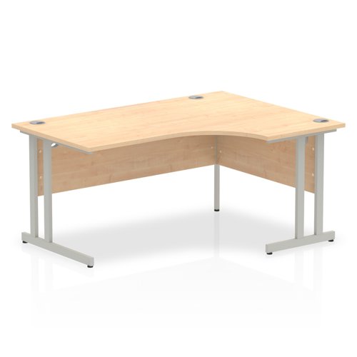 Impulse Cantilever 1600 Right Hand Crescent Desk Maple