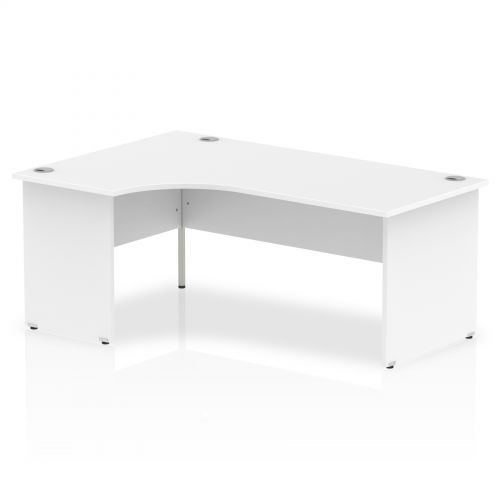 Impulse Panel End 1800 Left Hand Crescent Desk White
