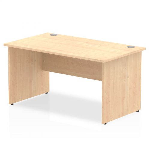 Impulse Panel End 1400 Rectangle Desk Maple