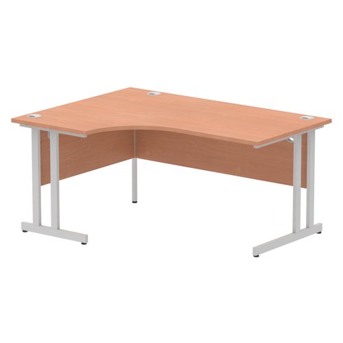 Impulse Cable Managed 1600 Left Hand Crescent Desk Beech