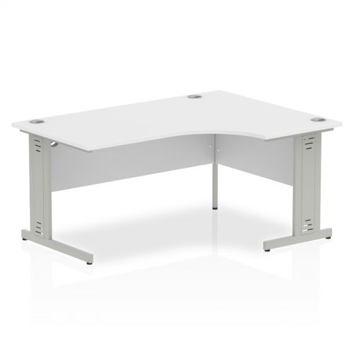 Impulse Cable Managed Right Hand Crescent Desk White