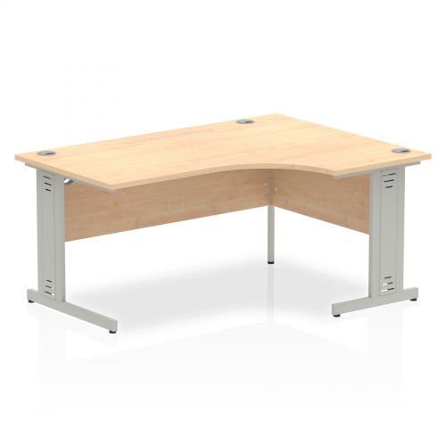 Impulse Cable Managed 1600 Right Hand Crescent Desk Maple